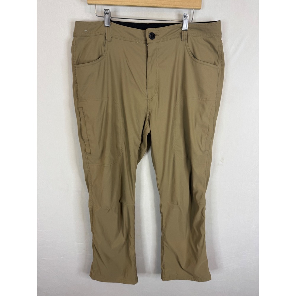 Orvis‎ Classic Collection Fleece Lined Pants Mens 38x29 Tan Khaki Nylon Stretch